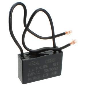 Пусковой конденсатор 1мкф 450В 5% вывода провод 37*23*13мм CBB61