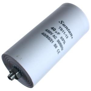 Пусковой конденсатор 40мкф 450В 5% вывода нож, болт Suntan TS1113Q0406JSB000R