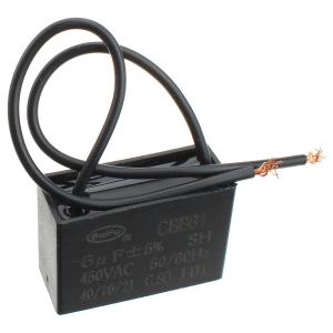 Пусковой конденсатор 6мкф 450В 5% 37*28*16мм вывода провод CBB61