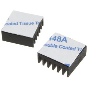 Радиатор 14*14*6мм 8217-3 с термолентой (упаковка 2шт) черный