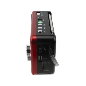 Радио 521URT Waxiba USB/microSD фонарик, красное