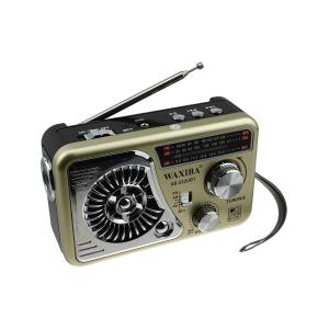 Радио 522URT Waxiba USB/microSD фонарик, gold
