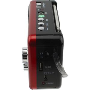 Радио 522URT WAXIBA USB/microSD фонарик, красное