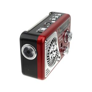 Радио 522URT Waxiba USB/microSD фонарик, красное