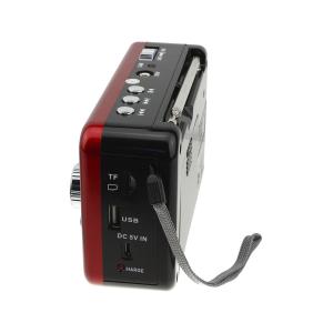 Радио 522URT Waxiba USB/microSD фонарик, красное