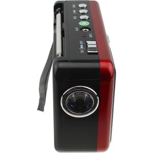 Радио 522URT WAXIBA USB/microSD фонарик, красное