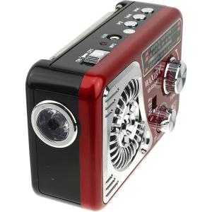 Радио 522URT WAXIBA USB/microSD фонарик, красное