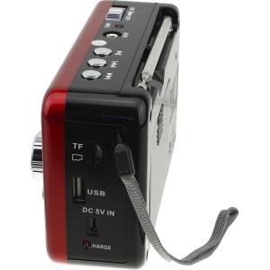Радио 522URT WAXIBA USB/microSD фонарик, красное