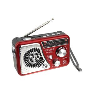 Радио 522URT Waxiba USB/microSD фонарик, красное