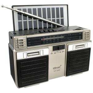 Радио KBroad KTF-2209 USB/microSD, Bluetooth, acc 18650, солнечная батарея