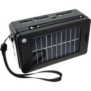 Радио M-62BT-S Meier USB/microSD, Bluetooth, фонарик, на аккумуляторе, солнечная батарея