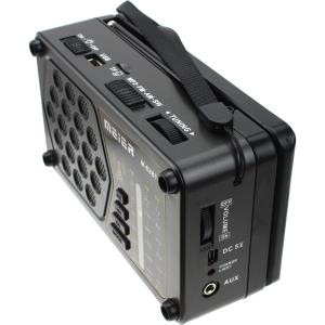 Радио M-62BT-S Meier USB/microSD, Bluetooth, фонарик, на аккумуляторе, солнечная батарея