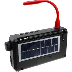 Радио M-9002BT-S Meier USB/microSD, Bluetooth, фонарик, на аккумуляторе, солнечная батарея