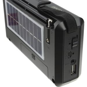 Радио M-9002BT-S Meier USB/microSD, Bluetooth, фонарик, на аккумуляторе, солнечная батарея