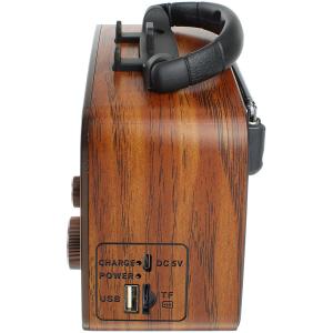 Радио RX-BT033 Golone, microSD, USB, bluetooth, коричневый