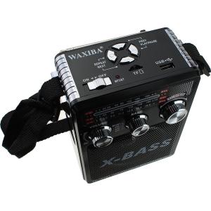 Радио XB-181BT USB/microSD/bluetooch Waxiba, фонарик, черное