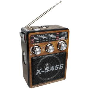 Радио XB-181BT USB/microSD/bluetooch Waxiba, фонарик, коричневое