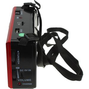 Радио XB-322URT USB/SD/microSD Waxiba аккумулятор батарейки фонарик, красное