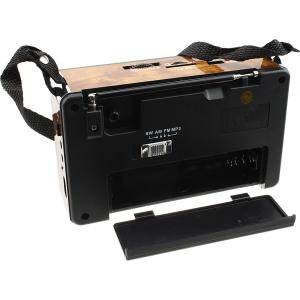 Радио XB-401 WAXIBA USB/SD/microSD фонарик часы, коричневое