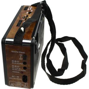 Радио XB-401 WAXIBA USB/SD/microSD фонарик часы, коричневое