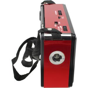 Радио XB-401 WAXIBA USB/SD/microSD фонарик часы, красное