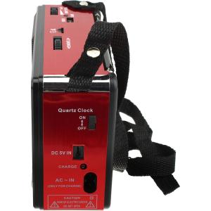 Радио XB-401 WAXIBA USB/SD/microSD фонарик часы, красное