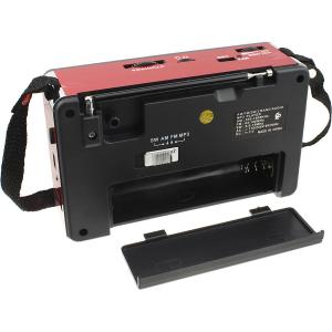 Радио XB-401 WAXIBA USB/SD/microSD фонарик часы, красное