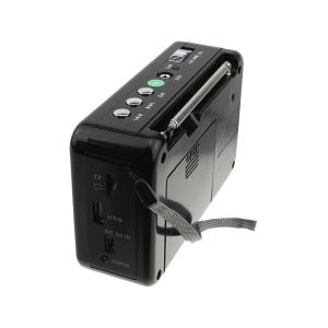 Радио XB-521URT Waxiba USB, microSD, фонарик, черное