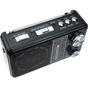 Радио XB-895REC Waxiba USB/SD/microSD фонарик, черное