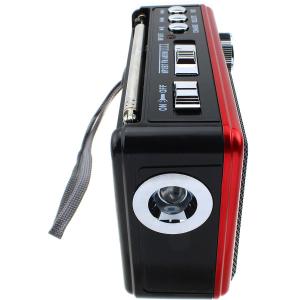 Радио XB-895REC Waxiba USB/SD/microSD фонарик, красное
