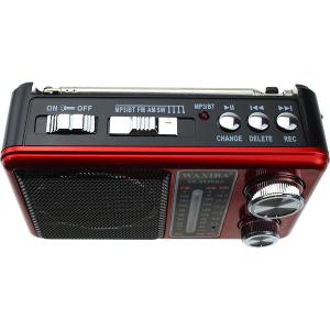 Радио XB-895REC Waxiba USB/SD/microSD фонарик, красное