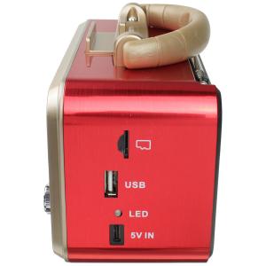 Радио XB-899BT Waxiba USB/microSD фонарик, красное