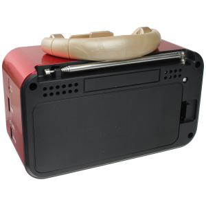 Радио XB-899BT Waxiba USB/microSD фонарик, красное