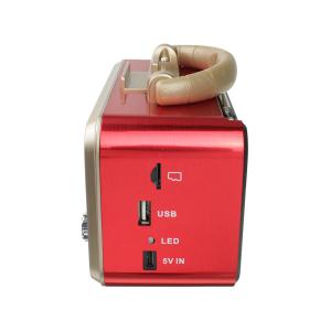 Радио XB-899BT Waxiba USB/microSD фонарик, красное
