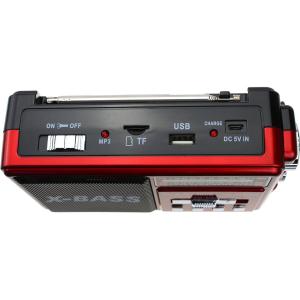 Радио XB-903URT USB/microSD Waxiba ACC, фонарик, красное