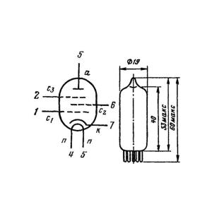 Радиолампа 6Ж5П Высокочастотный пентод