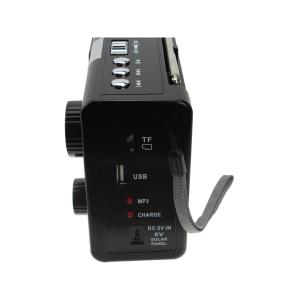 Радиоприемник 752URT USB Waxiba аккумулятор, фонарик, черное