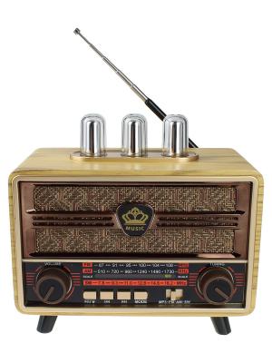 Радиоприемник FX-2605B Feexot, бежевый, ретро, имитация ламп