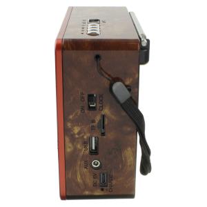 Радиоприемник KBroad KTF-1647 USB/microSD, Bluetooth, acc 18650, фонарь, часы