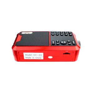 Радиоприемник KH-J03 USB/microSD аккумулятор 18650, bluetooth, красное