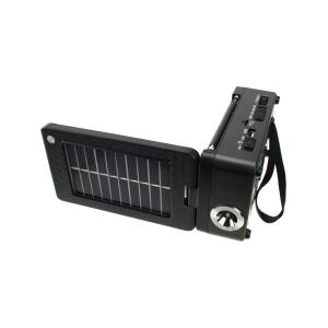 Радиоприемник M-62BT-S Meier USB/microSD, Bluetooth, фонарик, на аккумуляторе, солнечная батарея