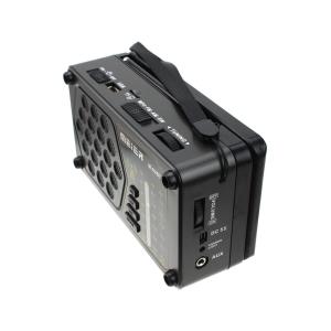 Радиоприемник M-62BT-S Meier USB/microSD, Bluetooth, фонарик, на аккумуляторе, солнечная батарея