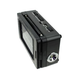 Радиоприемник M-62BT-S Meier USB/microSD, Bluetooth, фонарик, на аккумуляторе, солнечная батарея