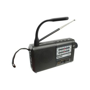 Радиоприемник M-9001BT-S Meier USB/microSD, Bluetooth, фонарик, на аккумуляторе, солнечная батарея