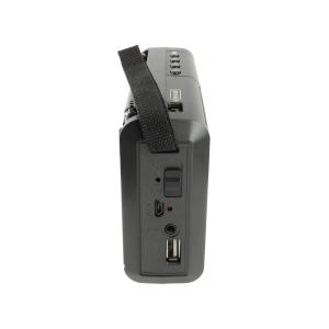 Радиоприемник M-9001BT-S Meier USB/microSD, Bluetooth, фонарик, на аккумуляторе, солнечная батарея