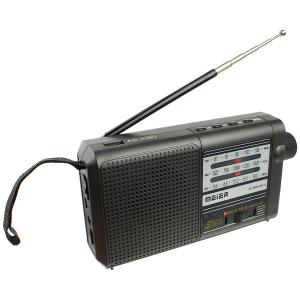 Радиоприемник M-9001BT-S Meier USB/microSD, Bluetooth, фонарик, на аккумуляторе, солнечная батарея