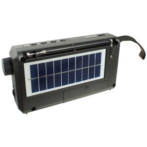 Радиоприемник M-9001BT-S Meier USB/microSD, Bluetooth, фонарик, на аккумуляторе, солнечная батарея