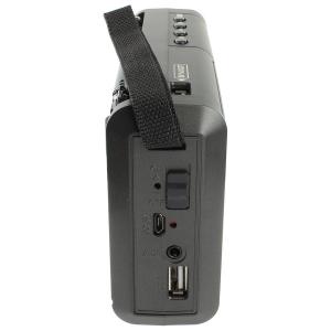Радиоприемник M-9001BT-S Meier USB/microSD, Bluetooth, фонарик, на аккумуляторе, солнечная батарея