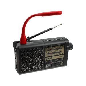 Радиоприемник M-9002BT-S Meier USB/microSD, Bluetooth, фонарик, на аккумуляторе, солнечная батарея