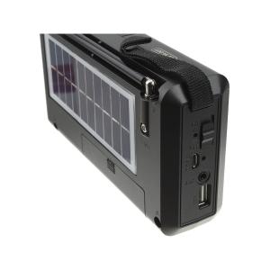Радиоприемник M-9002BT-S Meier USB/microSD, Bluetooth, фонарик, на аккумуляторе, солнечная батарея